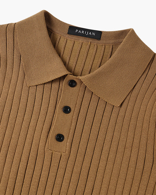 Matías | Polo de algodón acanalado